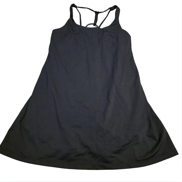 Avia Dresses & Skirts - Avia Black Tennis Dress Built In Shorts Strappy Back Athleisure Size M